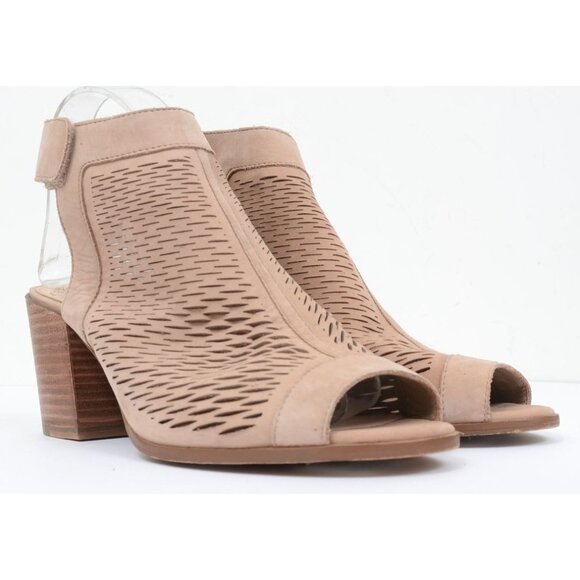 Vince Camuto 'Lavette' Perforated Leather Peep Toe Anklet Bootie Women's 8M - Picture 4 of 10